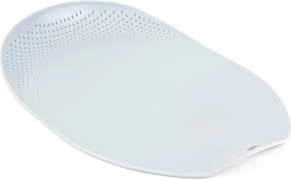 Műanyag Konyhai Vágódeszka Csepegtető Fogantyúval Szürke 38x25cm