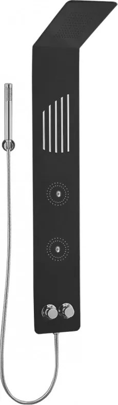 Mexen Navas zuhanypanel, fekete - 7627-02-70