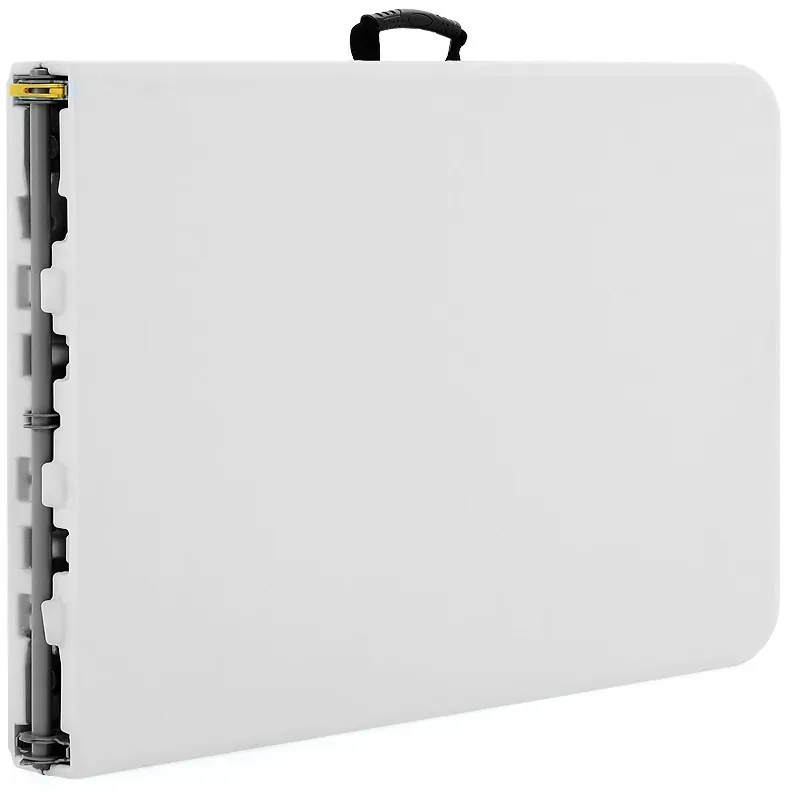 Casaria® Összecsukható asztal fehér - 220x70x72 cm