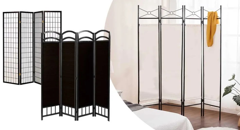 4 paneles térelválasztó paraván-japán stílusú