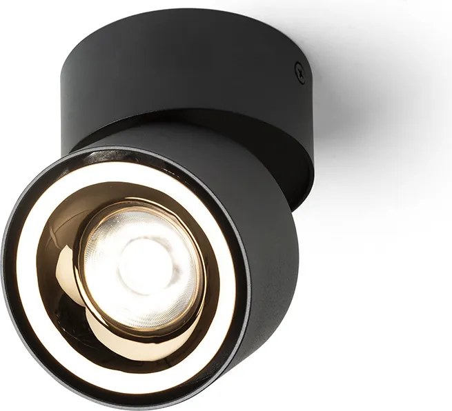 RENDL ALBANO felületre szerelhető fekete/aranysárga 230V LED 5W 24° 3000K