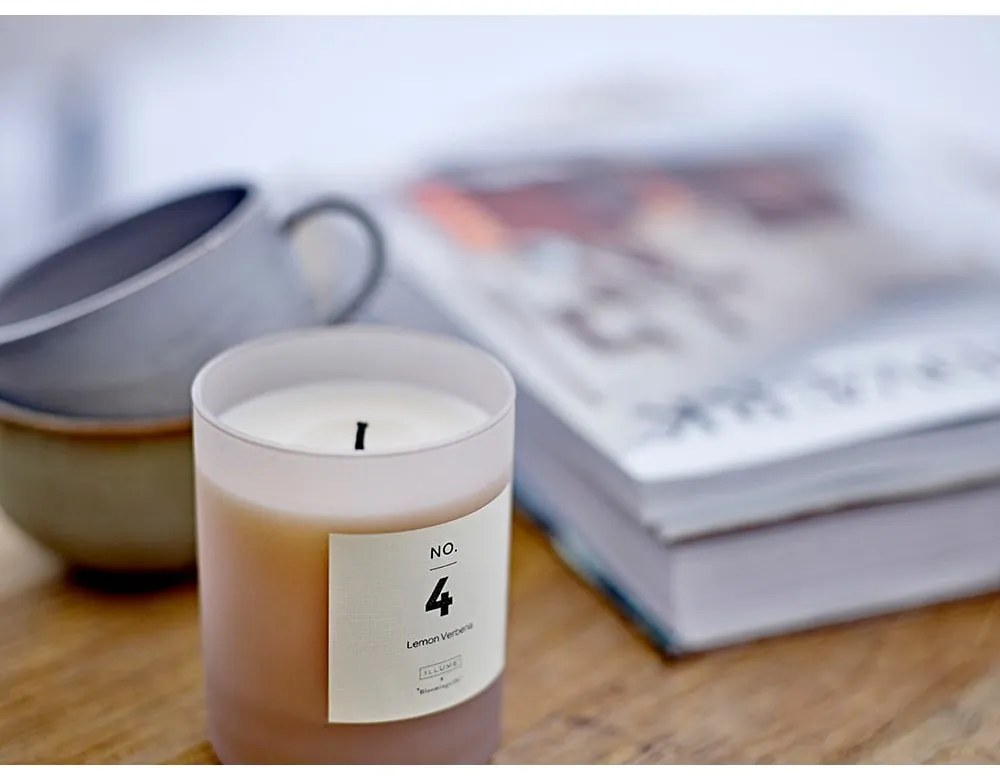 Illatos gyertya égési idő 50 ó No. 4 Lemon Verbena – ILLUME x Bloomingville