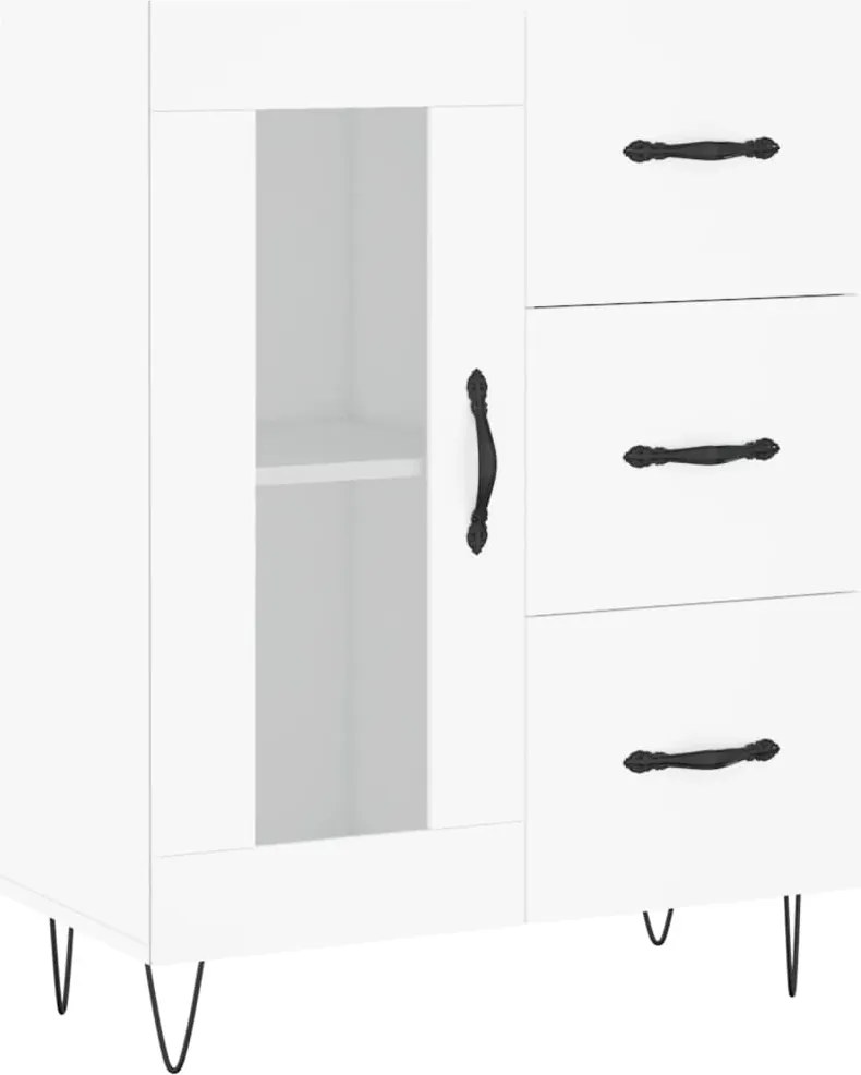 vidaXL fehér szerelt fa tálalószekrény 69,5 x 34 x 90 cm