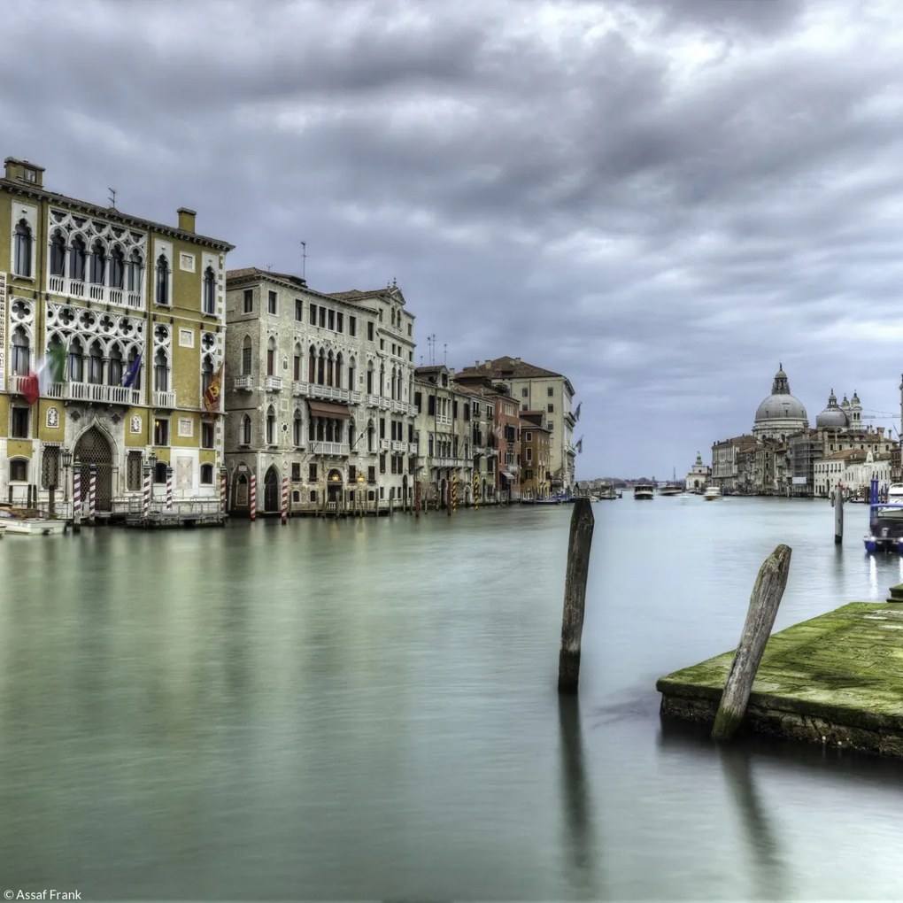 Poszter 20x20cm Grand Canal és régi épületek, Assaf Frank