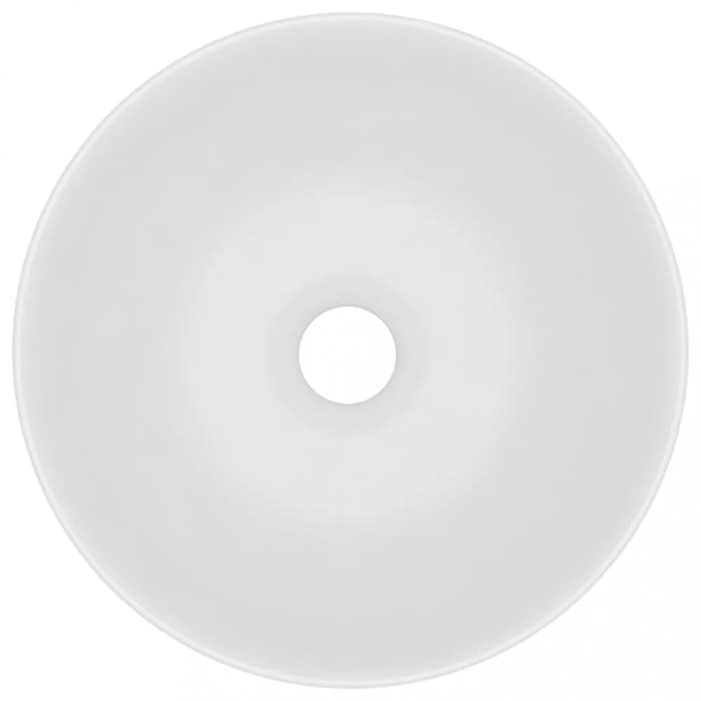 vidaXL kerek matt fehér kerámia mosdókagyló