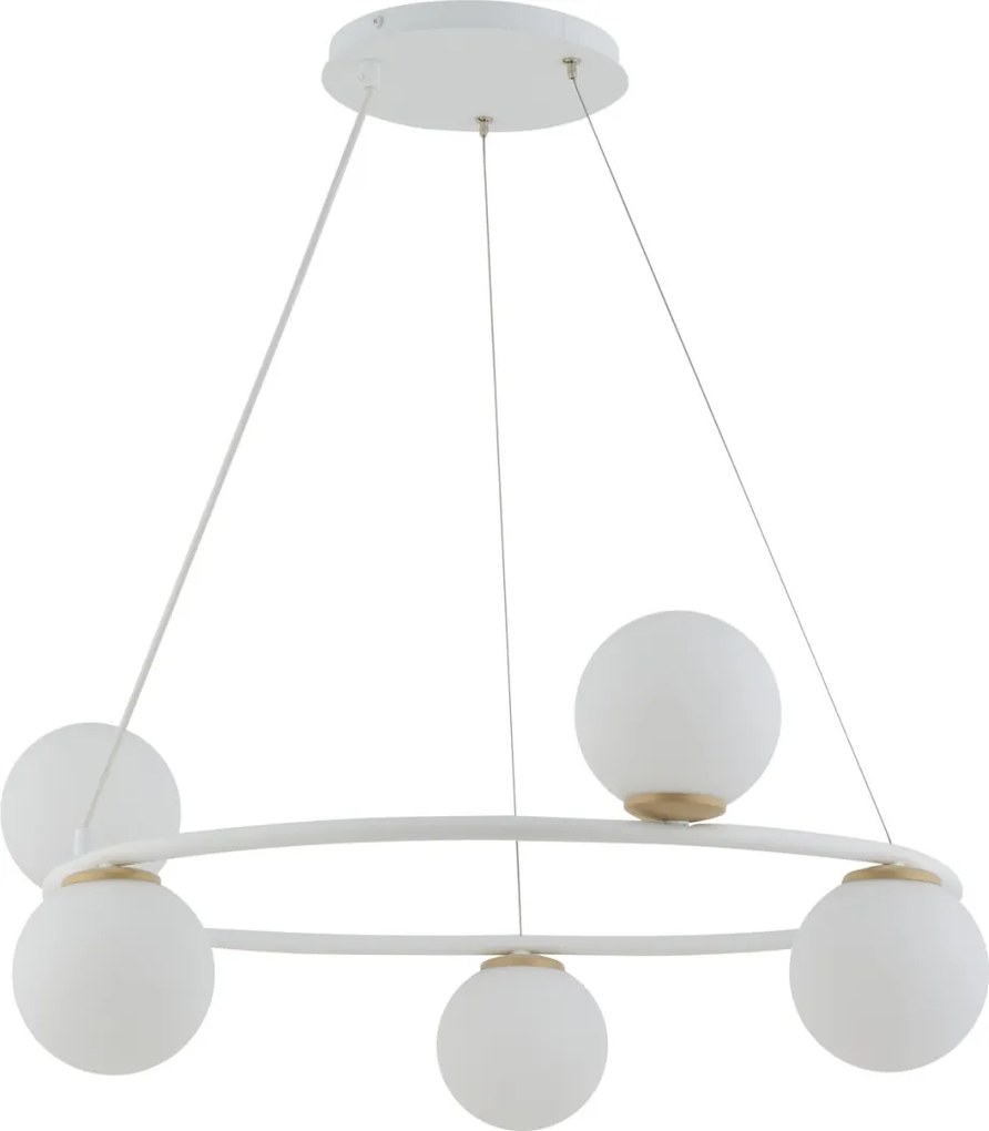 SIGMA LIGHTING 33385 GAMA Többágú Függesztett Lámpa Fehér, Arany G9 IP20