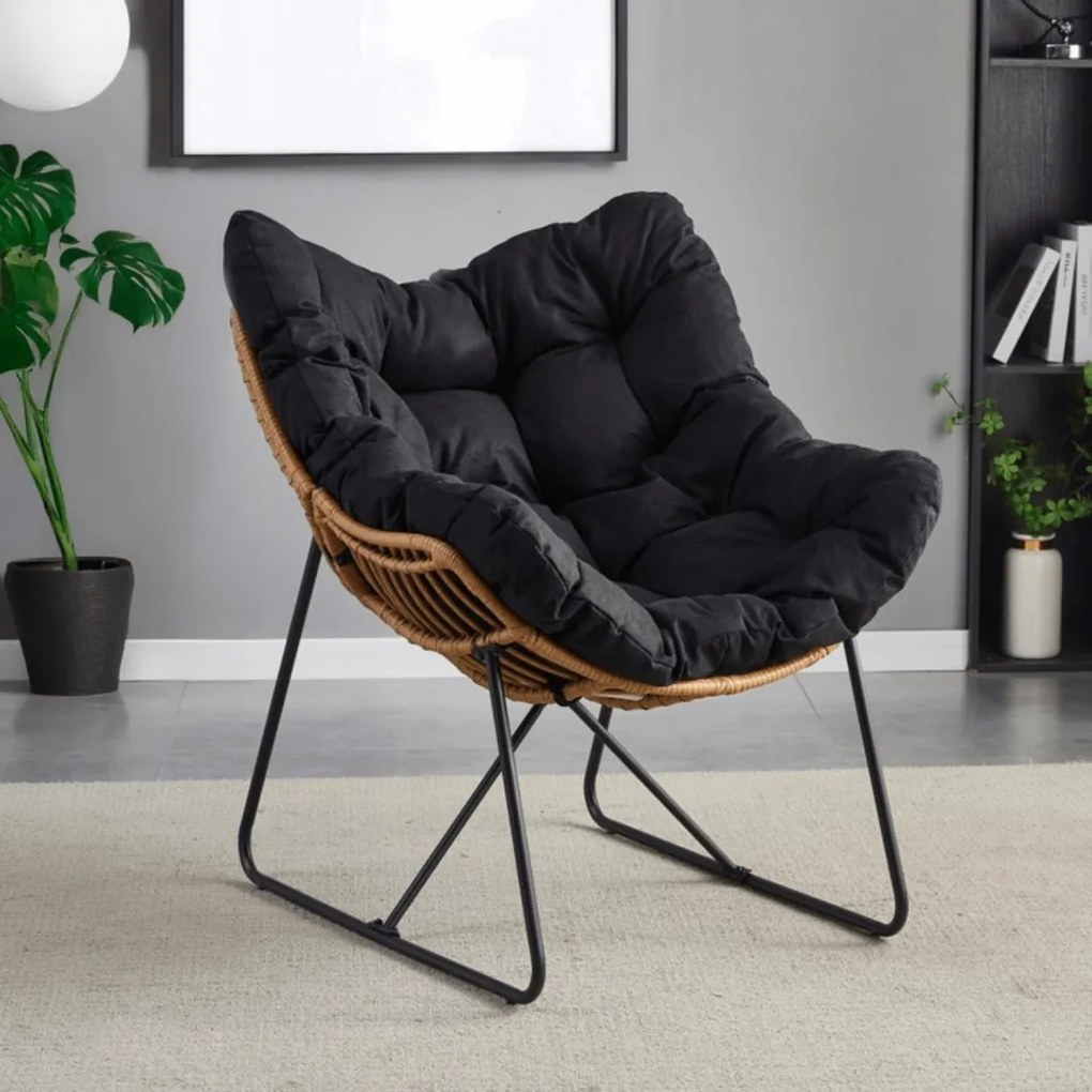 Fotel Wypoczynkowy FIN Czarny