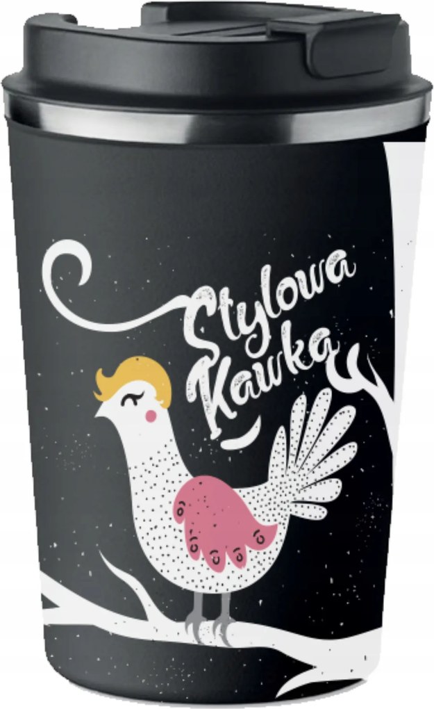 Prémium termo bögre nyomott mintával Stílusos Kávé kávé 350ml 0,35l KT_034