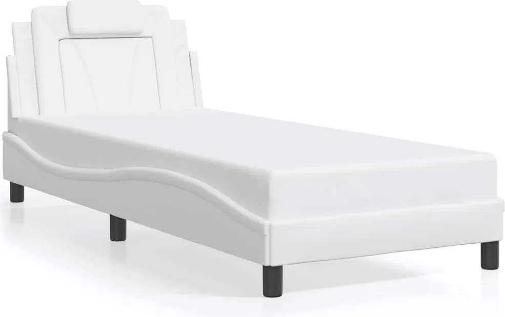 vidaXL fehér műbőr ágykeret Viana matrac nélkül 80 x 200 cm