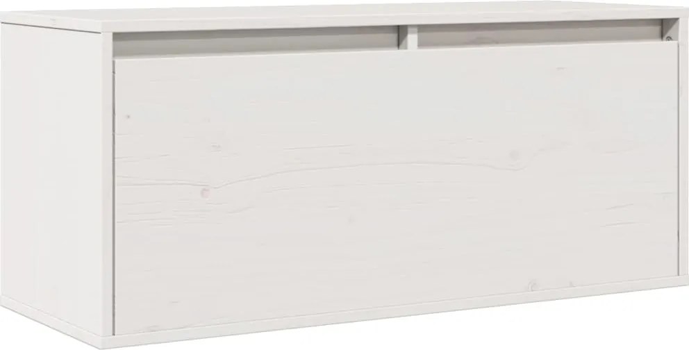 vidaXL fehér tömör fenyőfa faliszekrény 80 x 30 x 35 cm