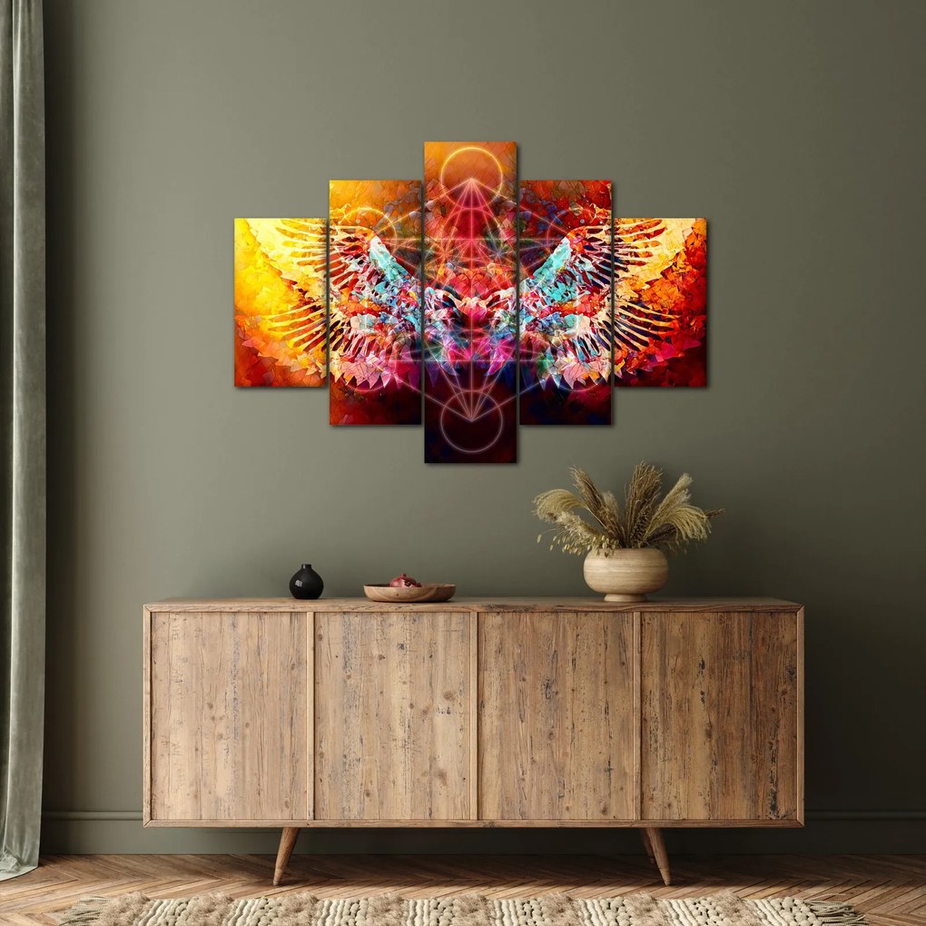 Kép - Merkaba szárnyakkal, absztrakció (150x105 cm)
