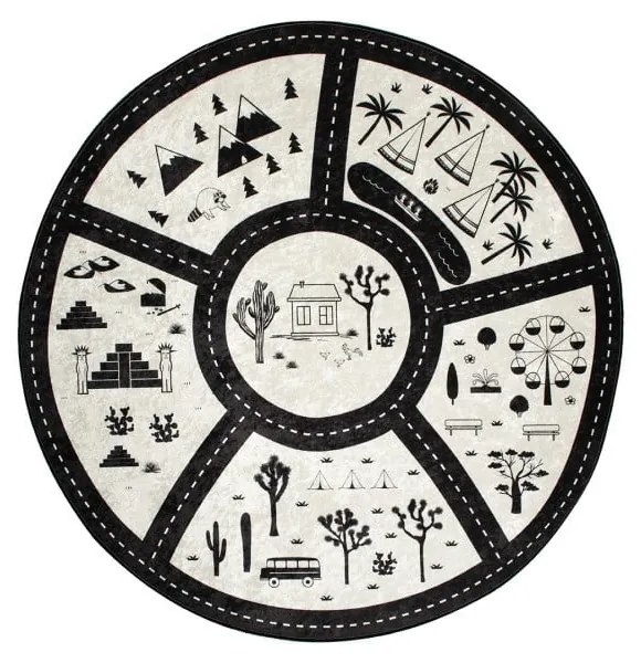 Black City gyerekszőnyeg, ⌀ 140 cm