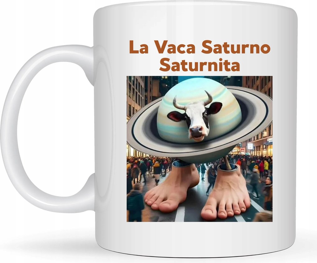 Bögre Viral Italian Brainrot Mem Tiktok La Vaca Saturno Saturnita