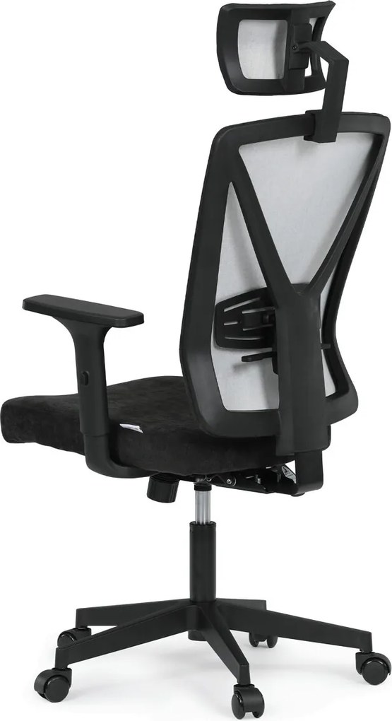 Fekete szövet irodai szék hinta mechanizmussal – KA-W3137