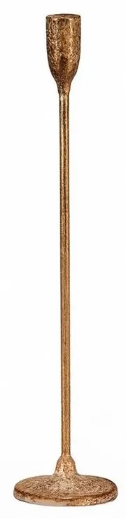 Fém gyertyatartó talapzaton, magasság 39 cm, arany, 39 cm