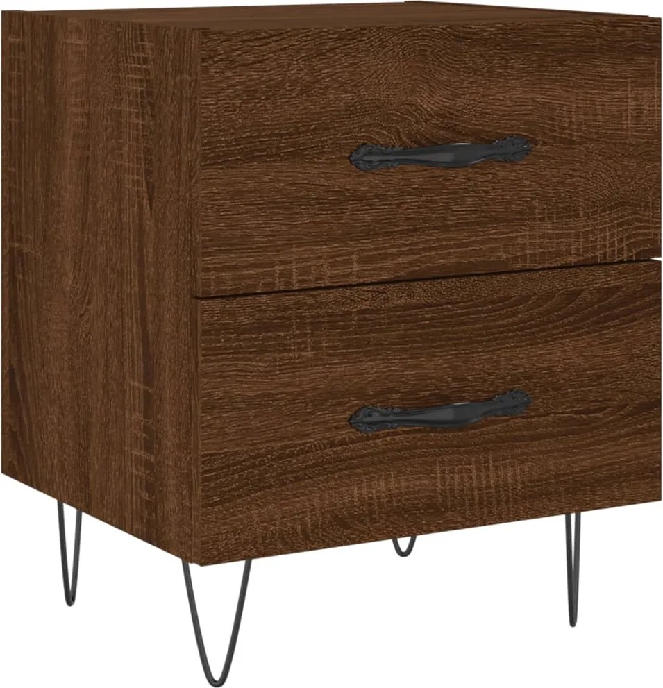 vidaXL barna tölgyszínű szerelt fa éjjeliszekrény 40 x 35 x 47,5 cm