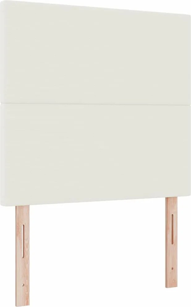 vidaXL Fejtámla Krém 80 cm Bársonyos szövet