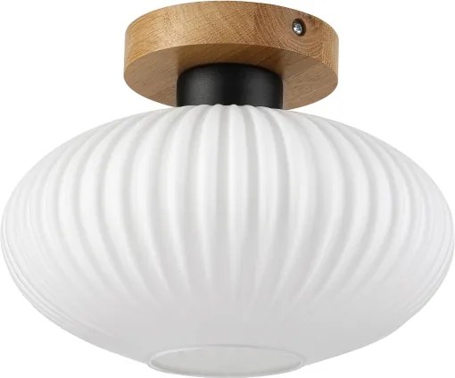 Mennyezeti lámpa HARMA WOOD 1xE27/15W/230V tölgy/fehér Ø 25 cm