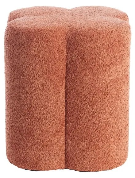 Narancssárga buklé puff Nalani – Light & Living