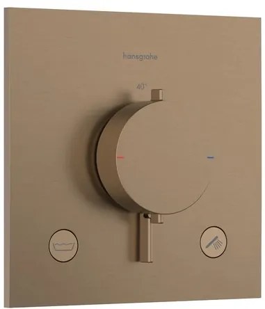 Zuhany és fürdő csaptelep Hansgrohe Ecostat Comfort E vakolat alatti rész nélkül csiszolt bronz 33716140