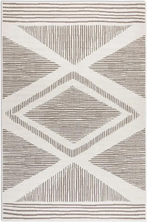 Teraszszőnyeg 160x230cm,bézs krémszínű kétoldalas lapos szövésű zsinóros