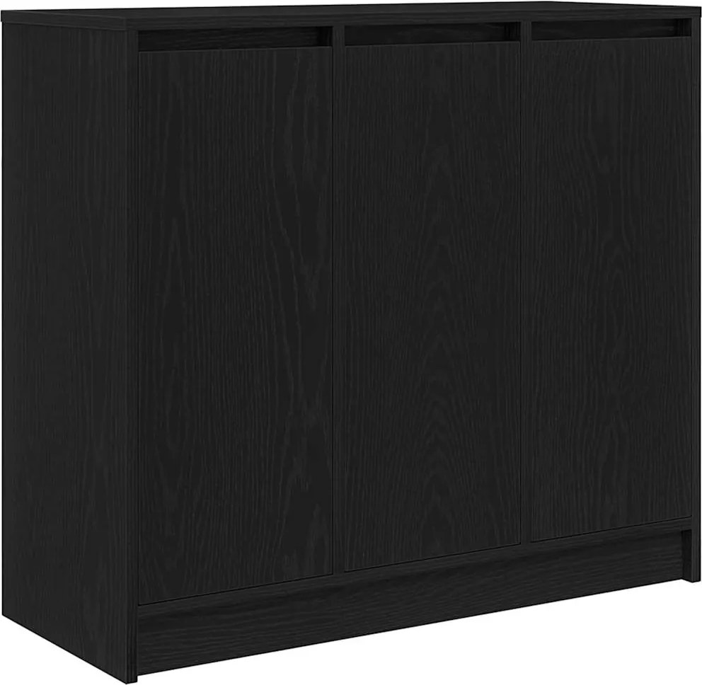 vidaXL fekete tölgy szerelt fa tálalószekrény 85x34x76 cm