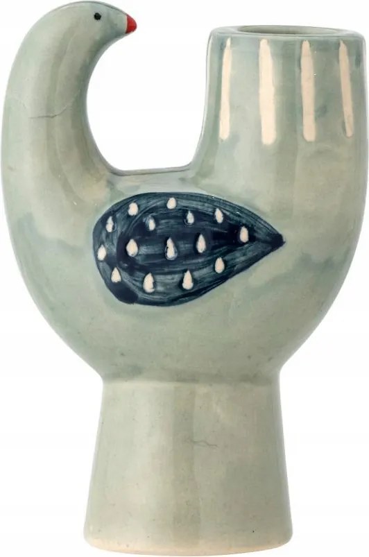 Bloomingville Trudy Kerámia gyertyatartó Madár Kék