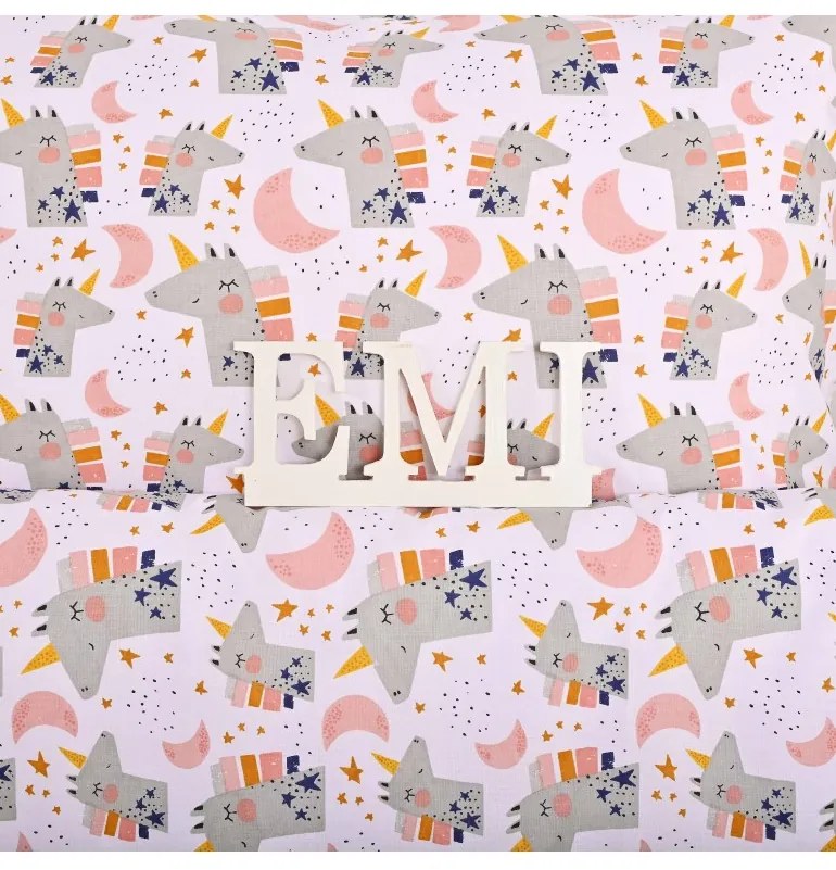 EMI Unikornis gyermek ágyneműhuzat, Gyerekgarnitúra 90x130 + 45x65