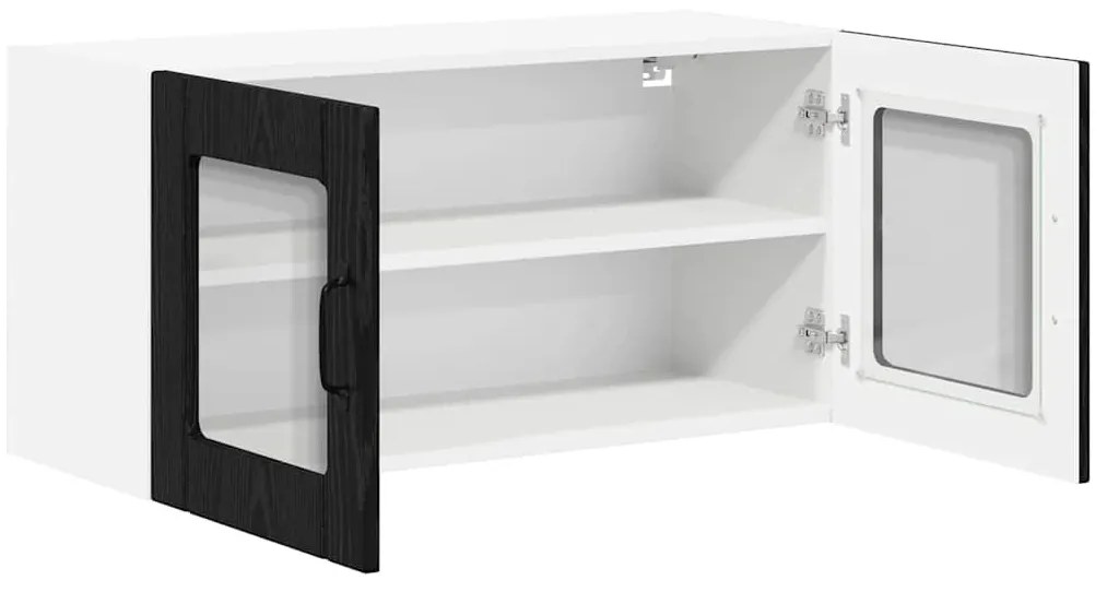 Fali konyhaszekrény Fekete tölgy 80 x 31 x 40 cm Faanyag