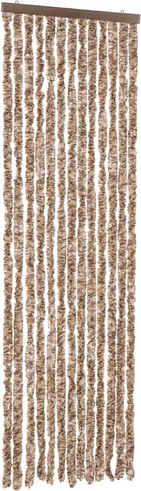vidaXL bézs és sötétbarna zsenília rovarfüggöny 56x185 cm