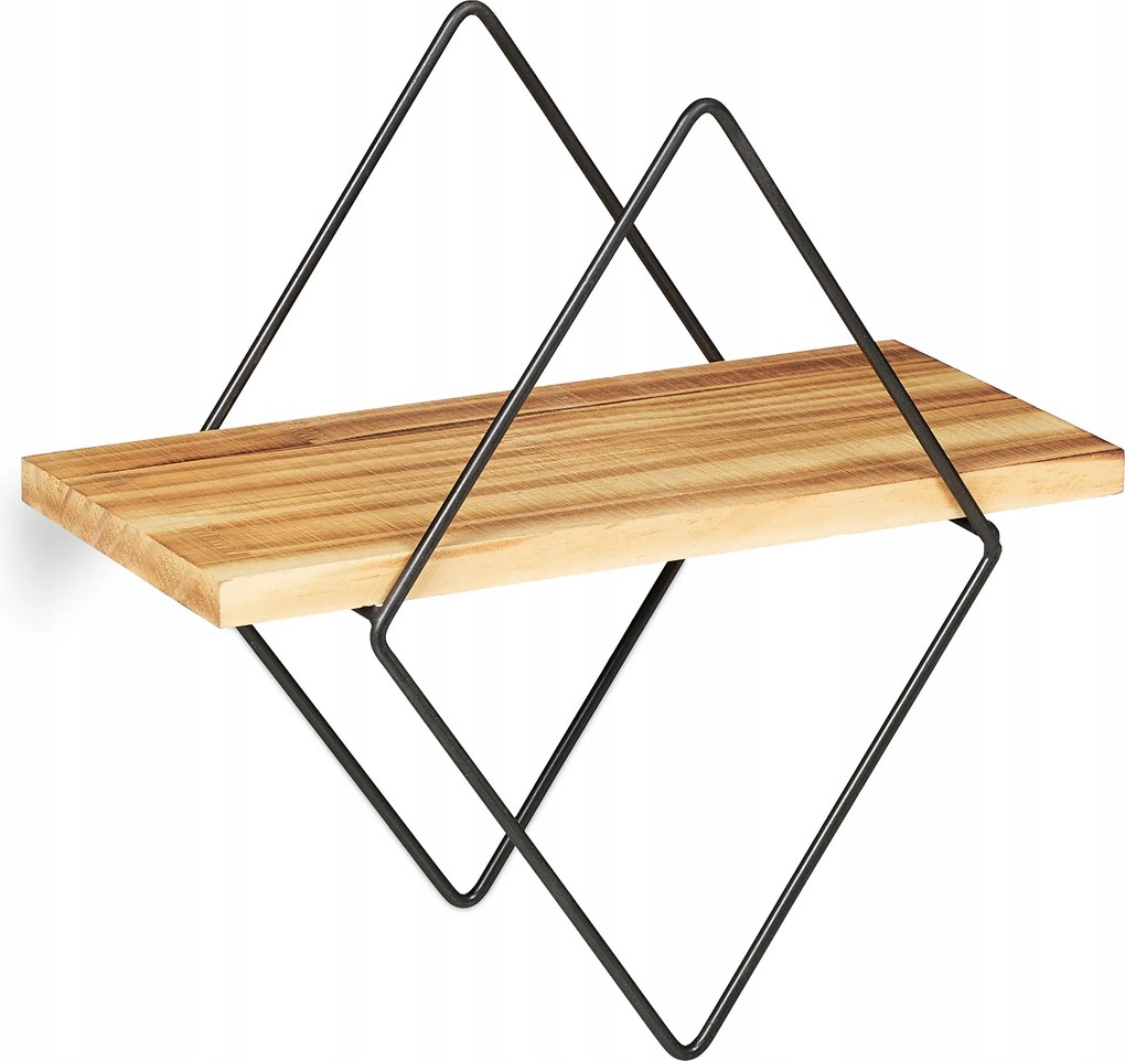 Relaxdays polc 30x15 cm – furnérozott, többszínű otthonra és irodába