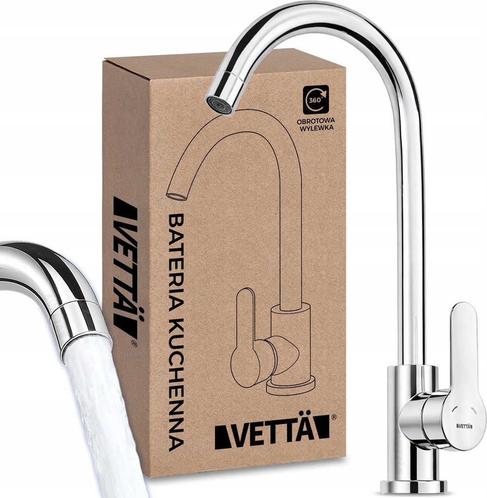 Magas Konyhai Csaptelep Forgatható Kifolyó Csaptelep Mosdó Mosogató Klasszikus