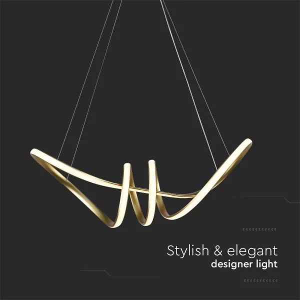 LED Csillár zsinóron LED/24W/230V 3000K arany