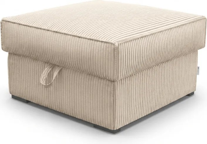 Krém színű SMART COSARO tároló puff 65x65 cm