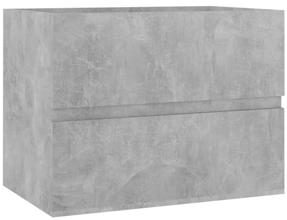Betonszürke szerelt fa mosdószekrény 60 x 38,5 x 45 cm
