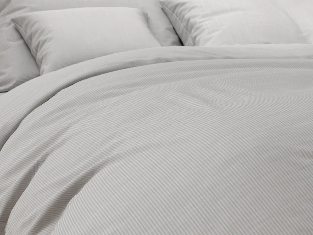 Pamut ágynemű LINIE GREY világosszürke Ágyneműhuzat mérete: 70 x 90 cm | 140 x 200 cm