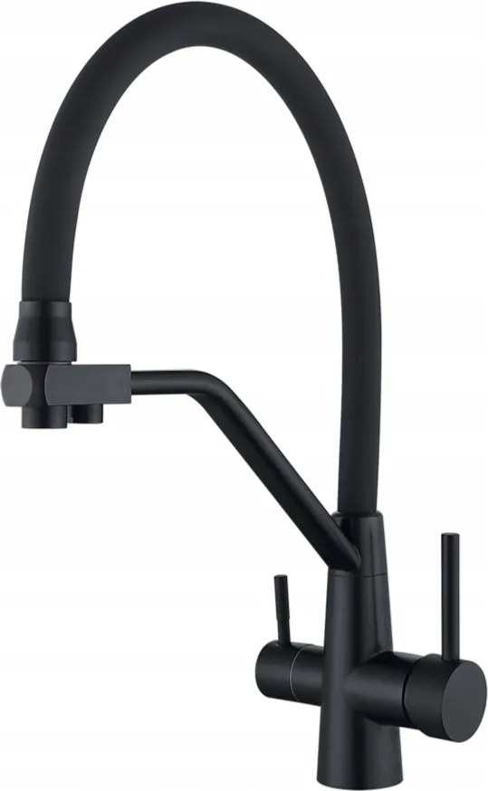 Konyhai csaptelep Wezer INX4A-08-BLACK vízszűrő csatlakozással