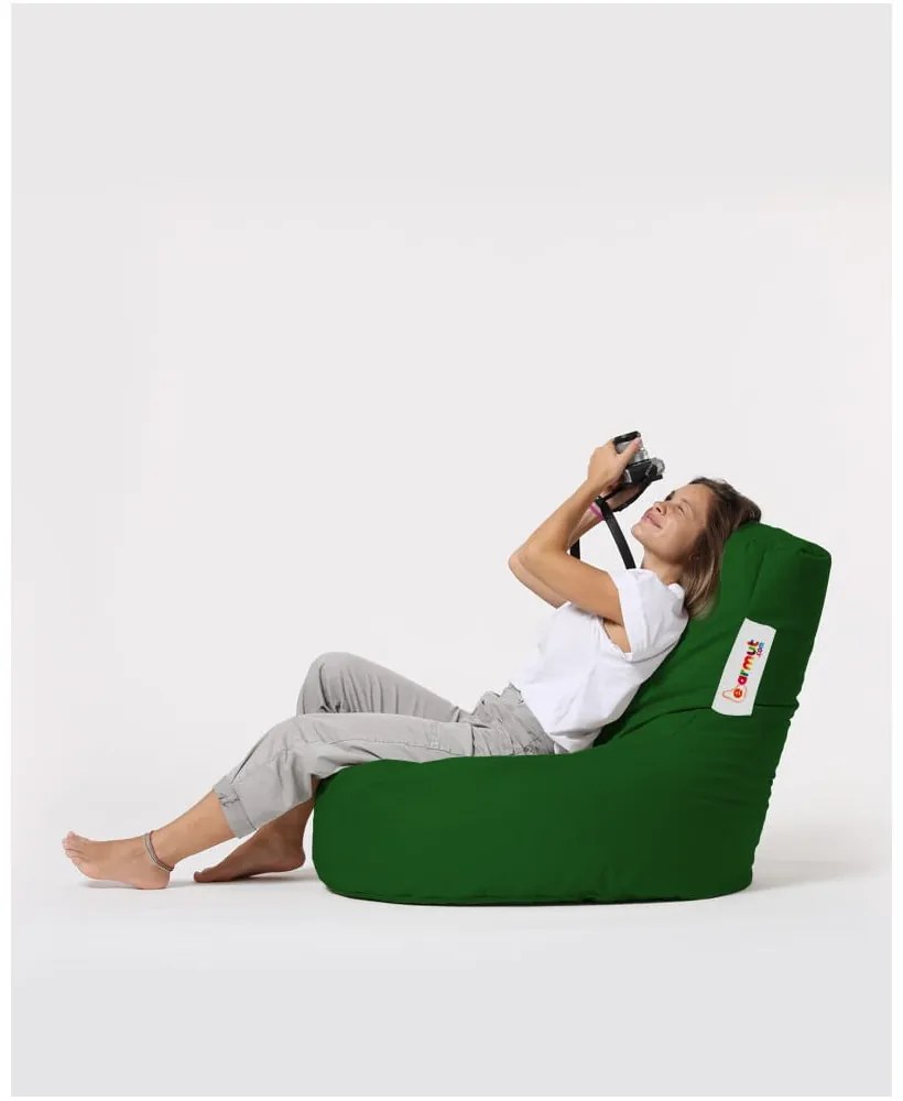 Sötétzöld babzsákfotel Lina – Floriane Garden