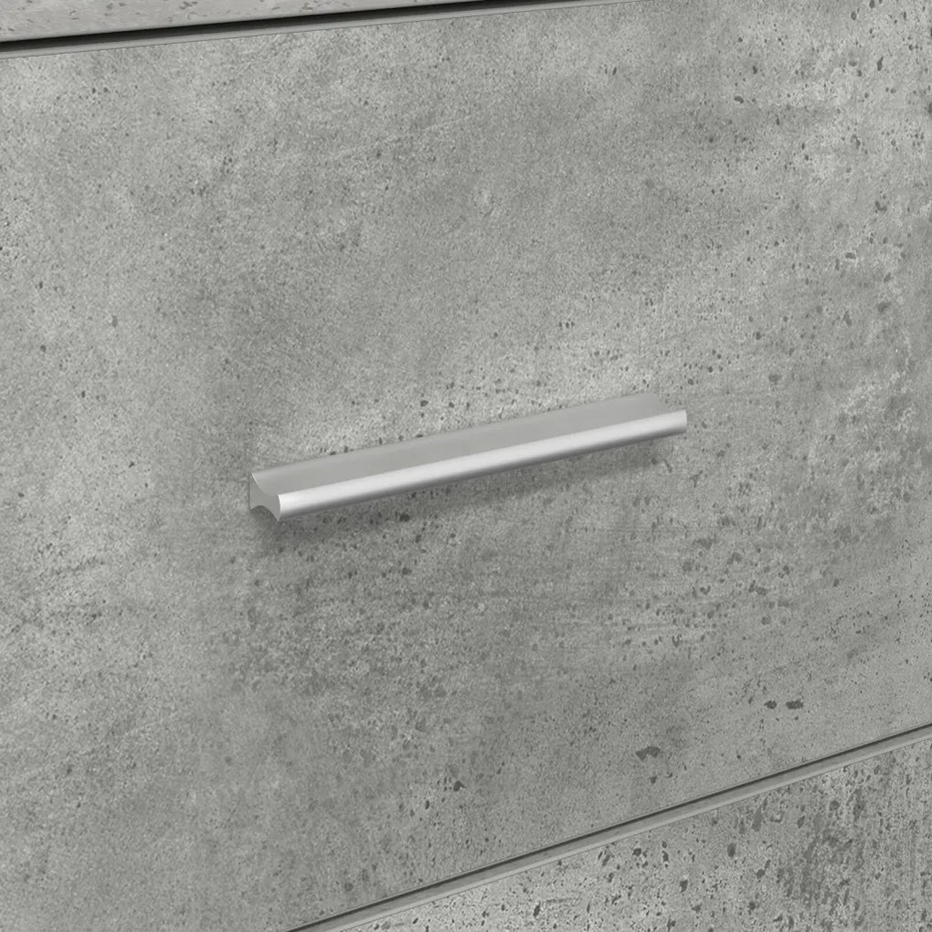 Szürke tárolószekrény Beton szürke Összeszerelt fa, Beton felület