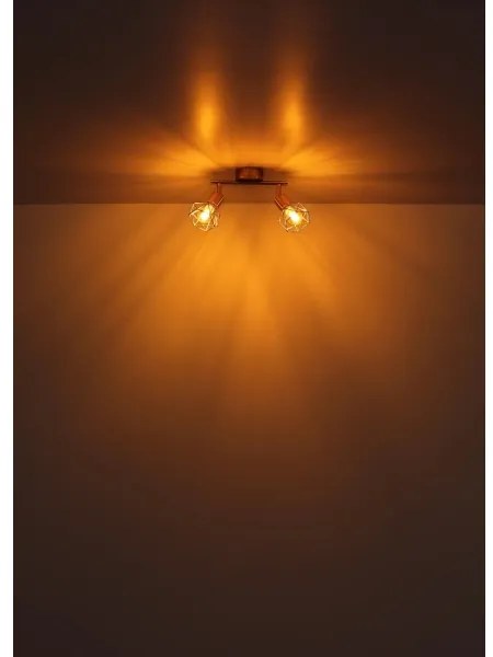 Globo 54802GB-2 - spotlámpa XARA I 2xE14/40W/230V arany