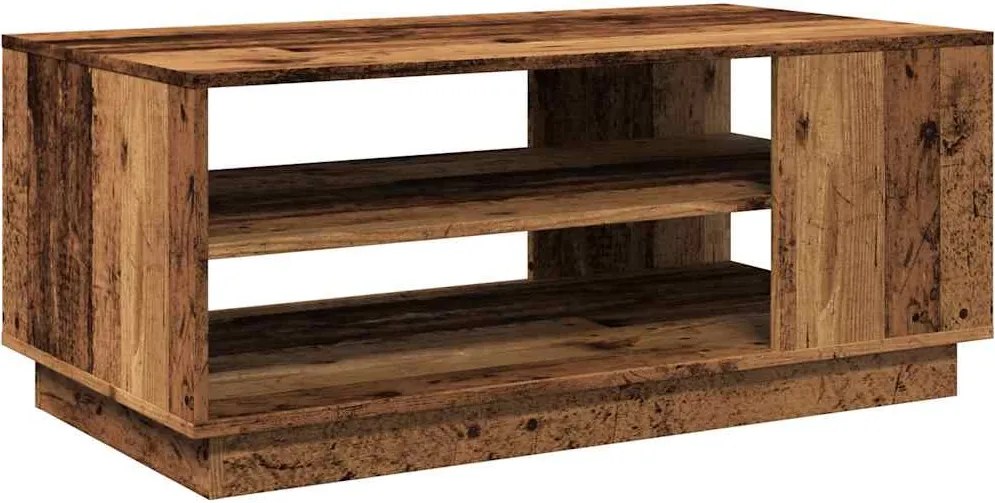 vidaXL antik fa színű szerelt fa dohányzóasztal 102 x 55 x 43 cm