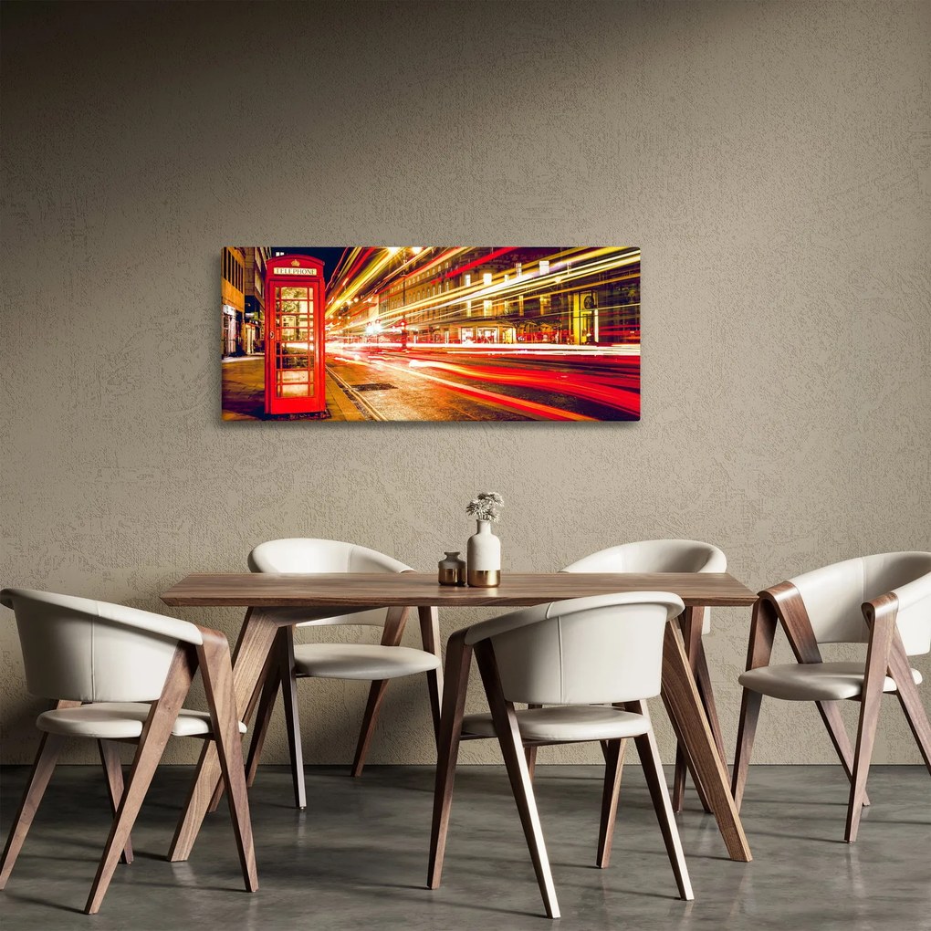 Piros londoni telefonfülke képe (120x50 cm)