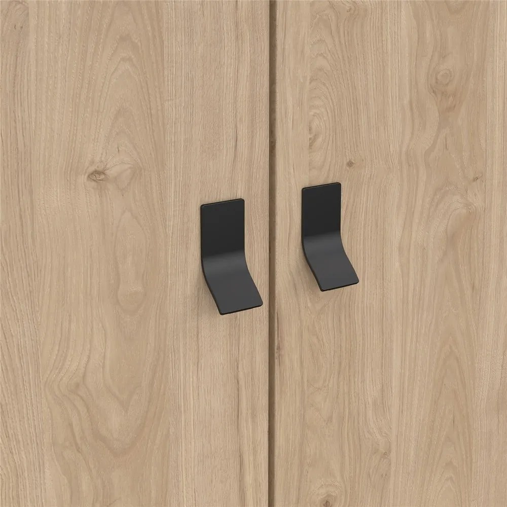 Natúr színű ruhásszekrény tölgyfa dekorral 150x200 cm Ry – Tvilum