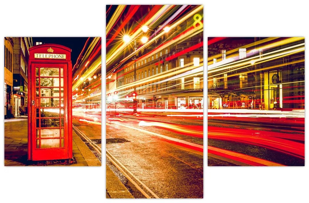 Piros londoni telefonfülke képe (90x60 cm)