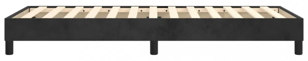 fekete bársony rugós ágykeret 80 x 200 cm