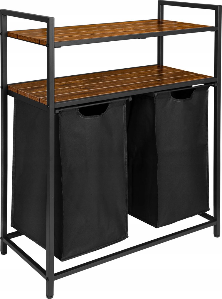 Mosodatartó kosár polcokkal, 2 rekesszel, Mirun