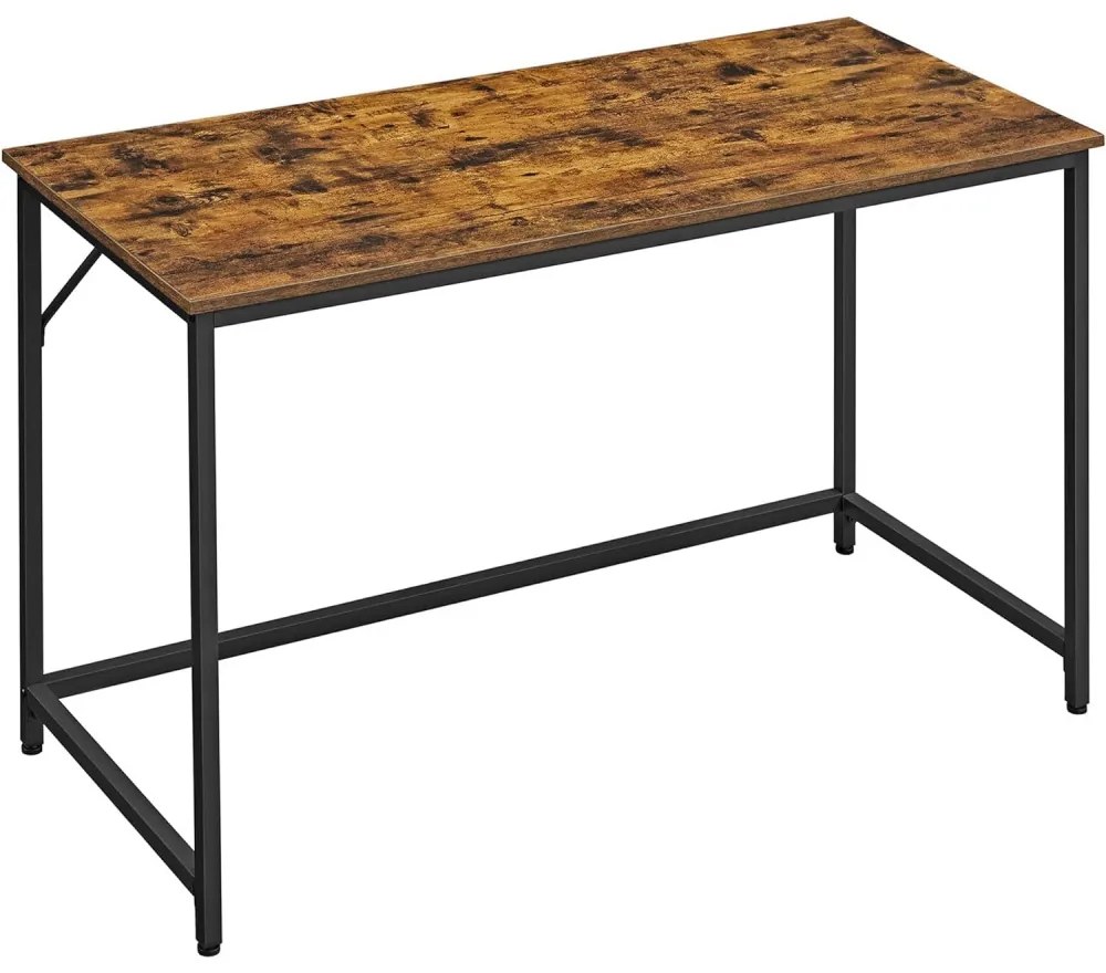 Íróasztal, számítógép asztal, rusztikus barna 120x60x75cm