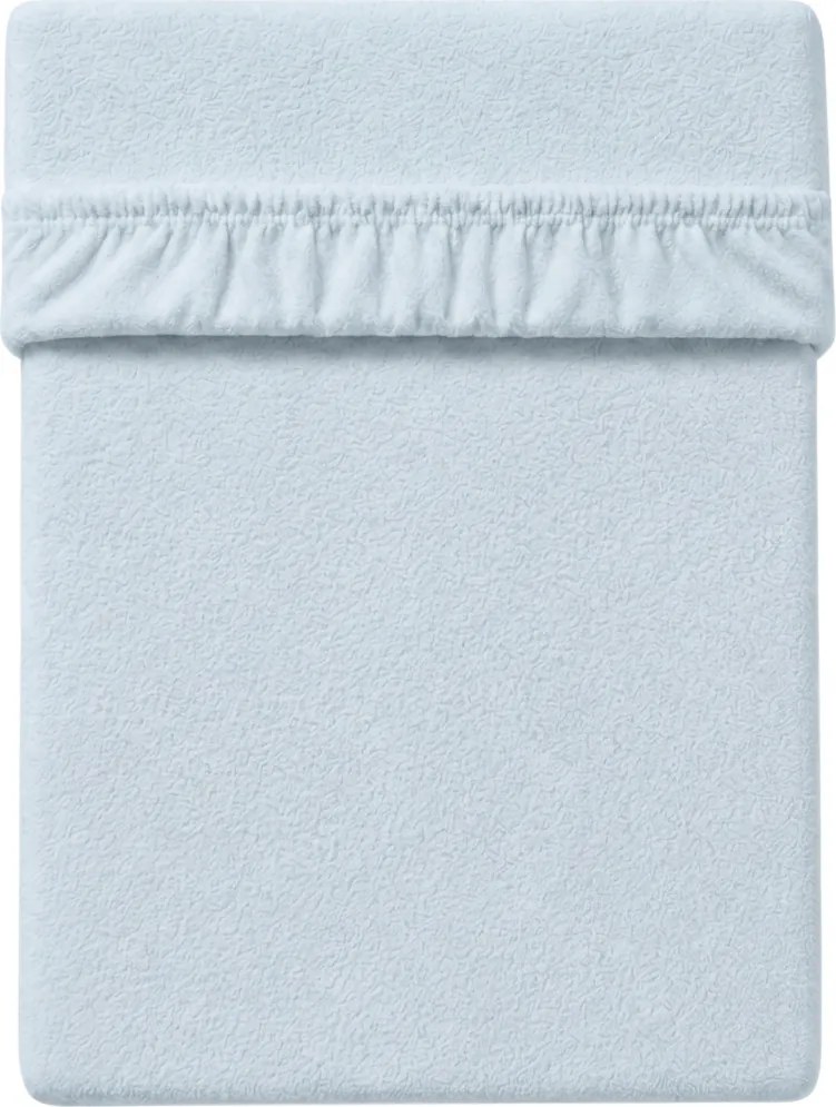 MOLTON fleece gumis lepedő, jégkék, 90 x 200 cm