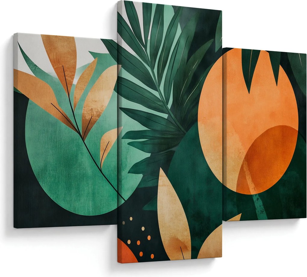 Kép - Geometrikus természeti minták (90x60 cm)