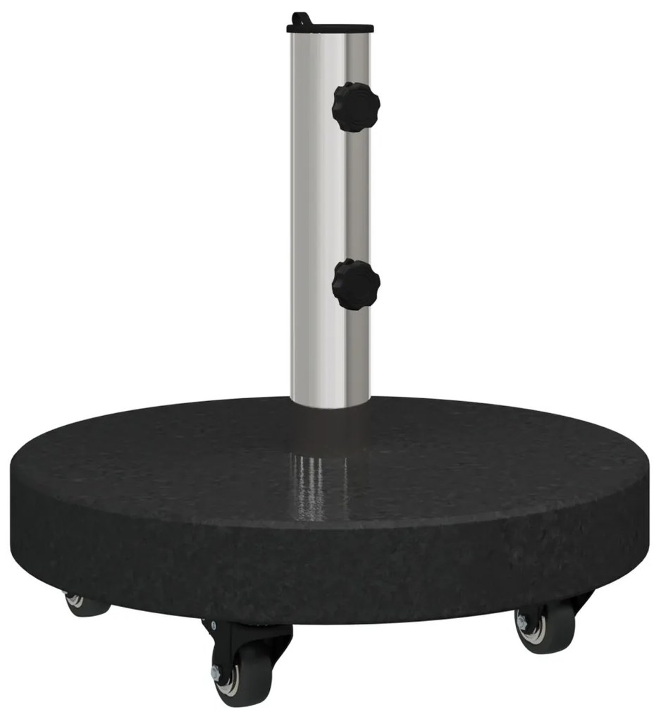 Gurulós napernyő talp Ø38/48mm oszlopokhoz - fekete gránit, 30kg-os kerek